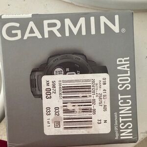Garmin Instinct Solar GPS Watch in Black